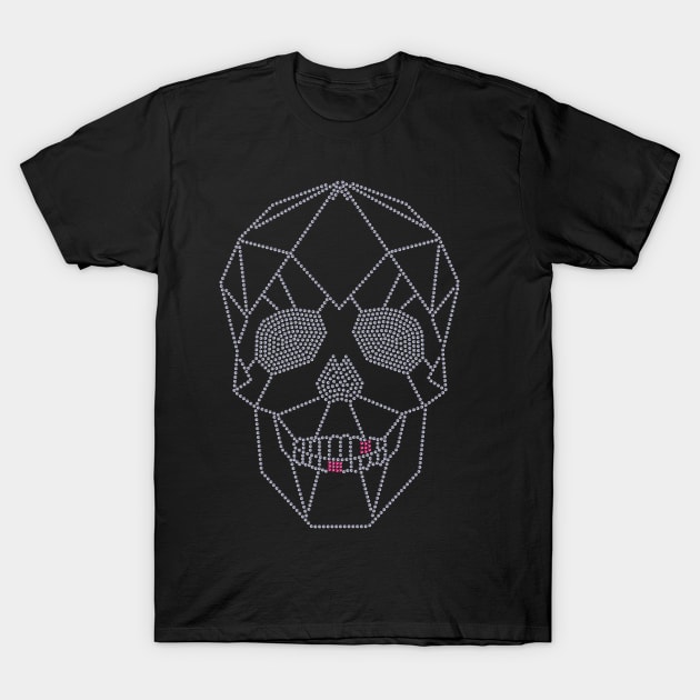 Skull Rhinestone Style T-Shirt by Velvet Love Design 